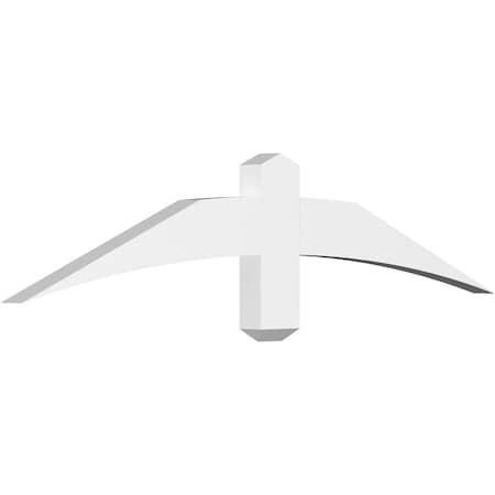 Ekena Millwork Bellingham Architectural Grade PVC Gable Bracket, 48"W x 10"H x 2"D x 4"F, 5/12 Pitch GBP048X10X0204BEL00